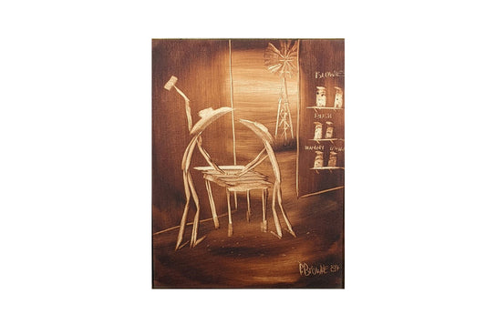 Peter Browne (1947-) Original Painting on Board 40cm x 30cm