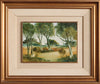 Pro Hart (1928-2006) - Original Oil Painting On Board 'Bush Landscape' - 18.5cm x 25.5cm