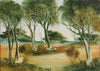 Pro Hart (1928-2006) - Original Oil Painting On Board 'Bush Landscape' - 18.5cm x 25.5cm