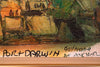 Pro Hart (1928-2006) - Large Original Oil Painting On Board 'Gulnare, Port Darwin' - 33cm x 25cm