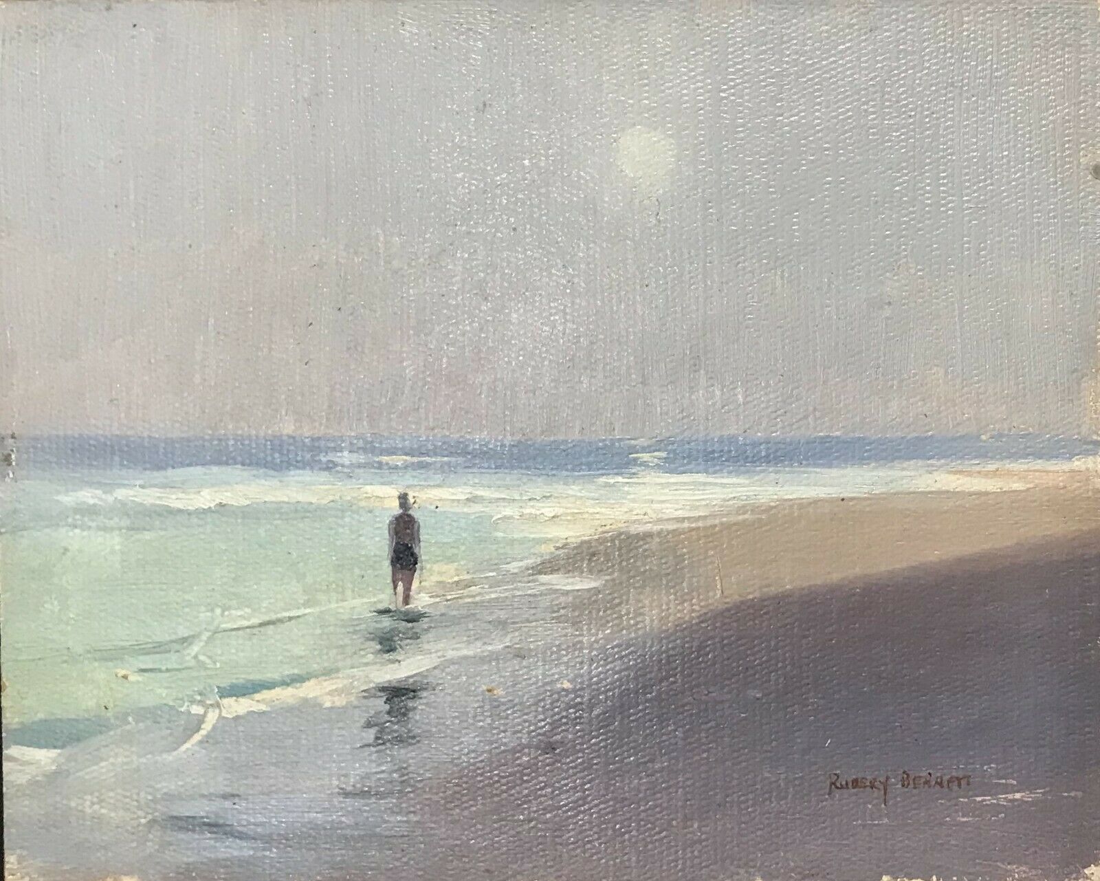 William Rubery Bennett (1893-1987) Original Oil on Board 17cm x 14cm