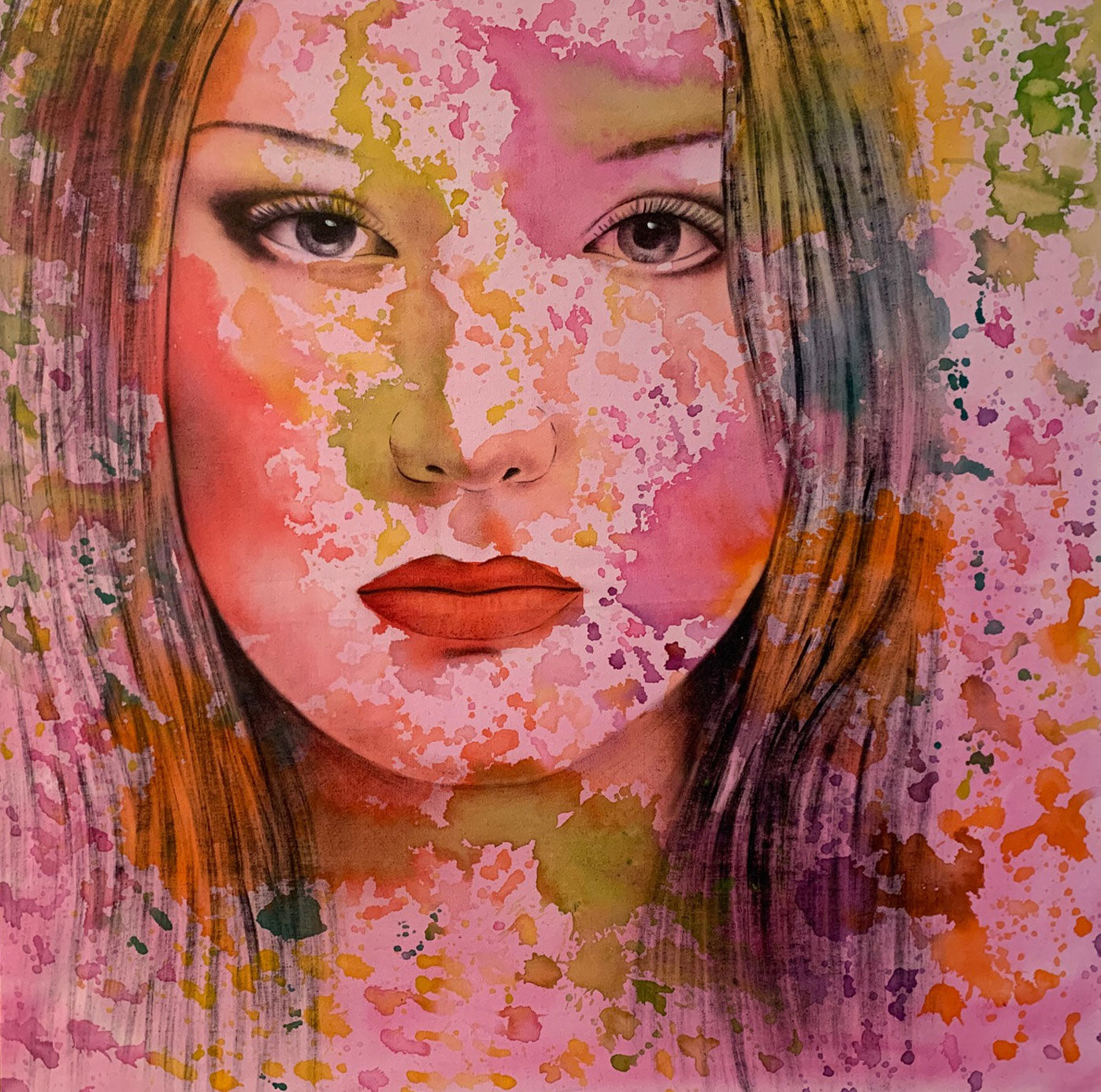 Unknown Artist - Large Original Mixed Media on Canvas