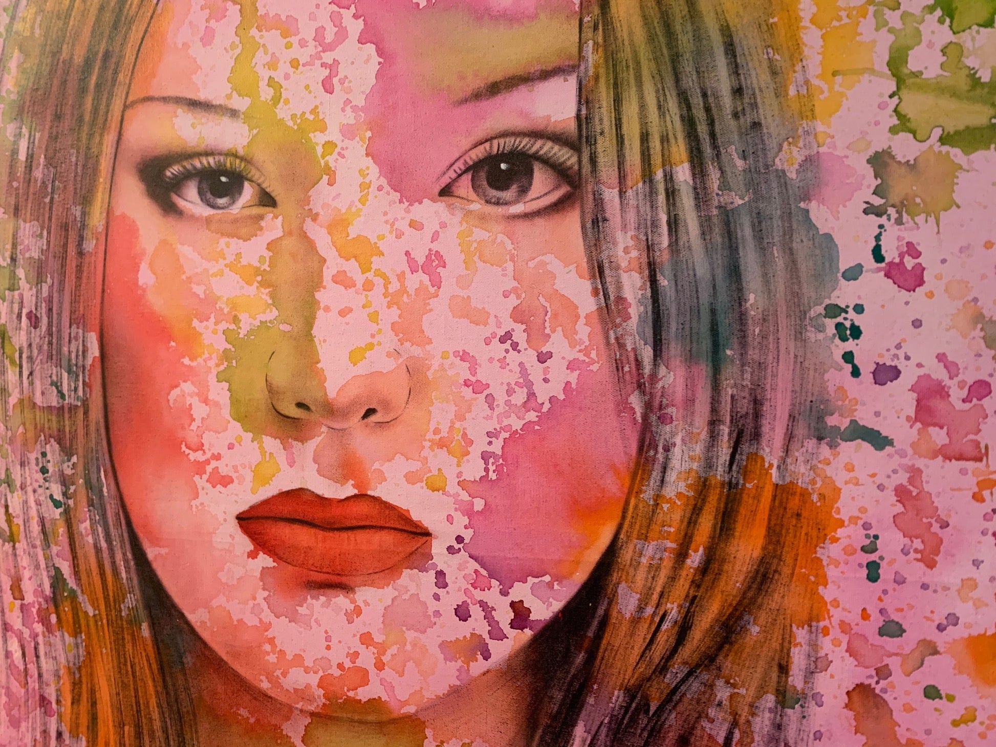 Unknown Artist - Large Original Mixed Media on Canvas